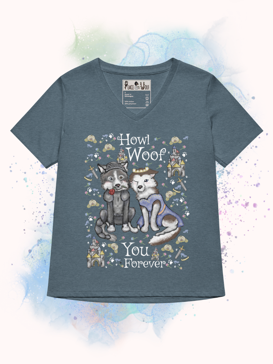 Howl Woof You - Women’s - Relaxed Super Soft V-neck T-shirt