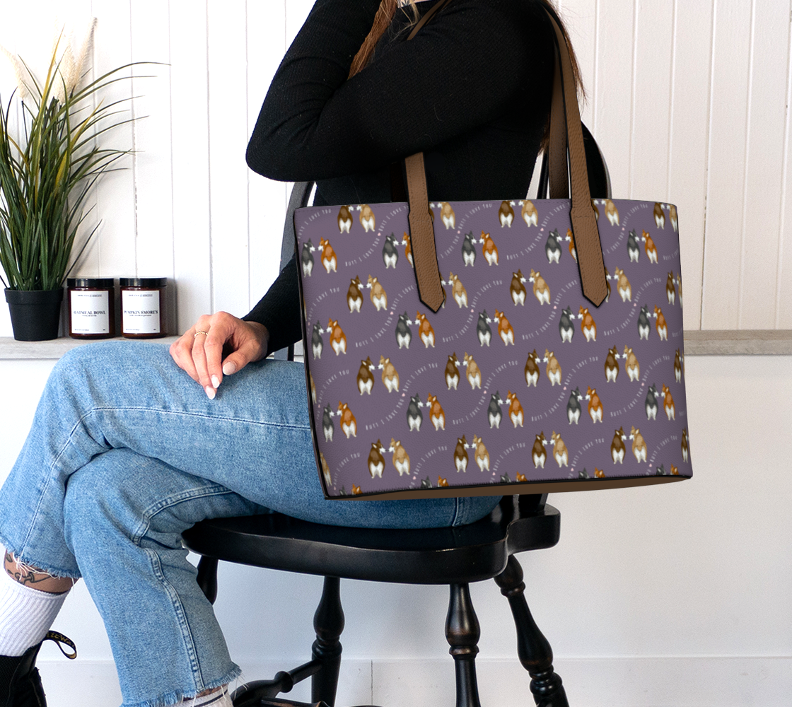 Butt I Love You - Calm Lavender - Vegan Leather Tote Bag