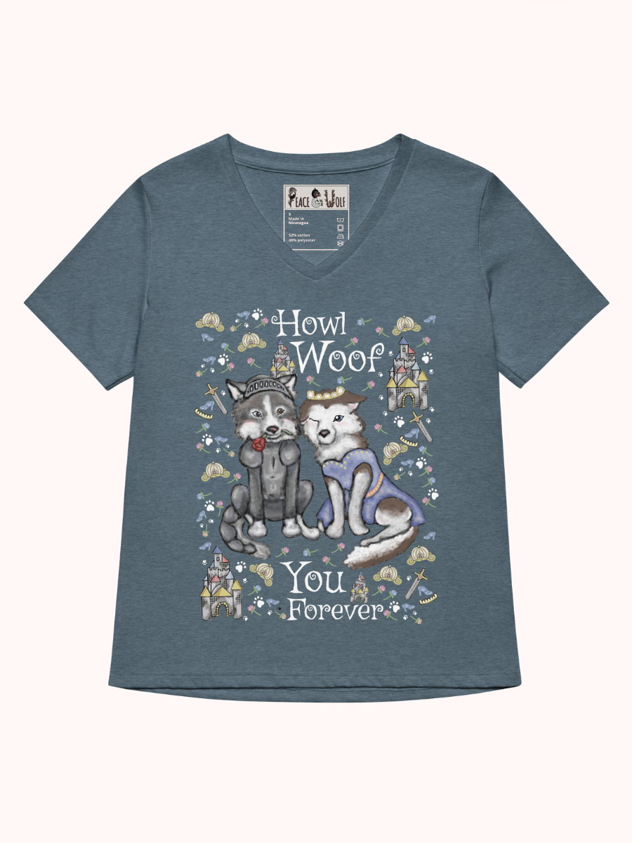 Howl Woof You - Women’s - Relaxed Super Soft V-neck T-shirt