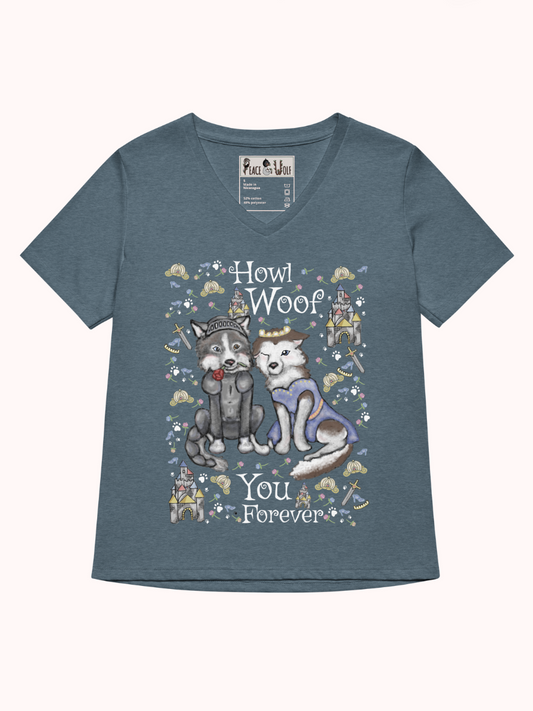 Howl Woof You - Women’s - Relaxed Super Soft V-neck T-shirt