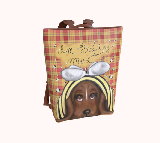 I'm Buzzing Mad - Vegan Leather Backpack