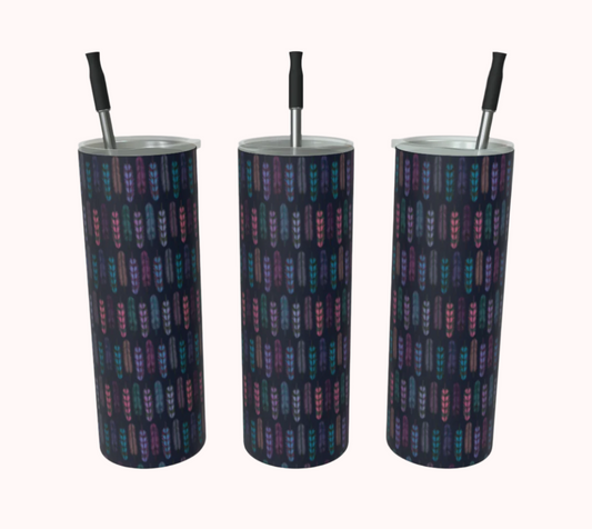 Romantic Moonlit Feathers - Stainless Steel Tumbler