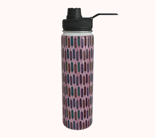 Cotton Candy Feathers - Stainless Steel Water Bottle