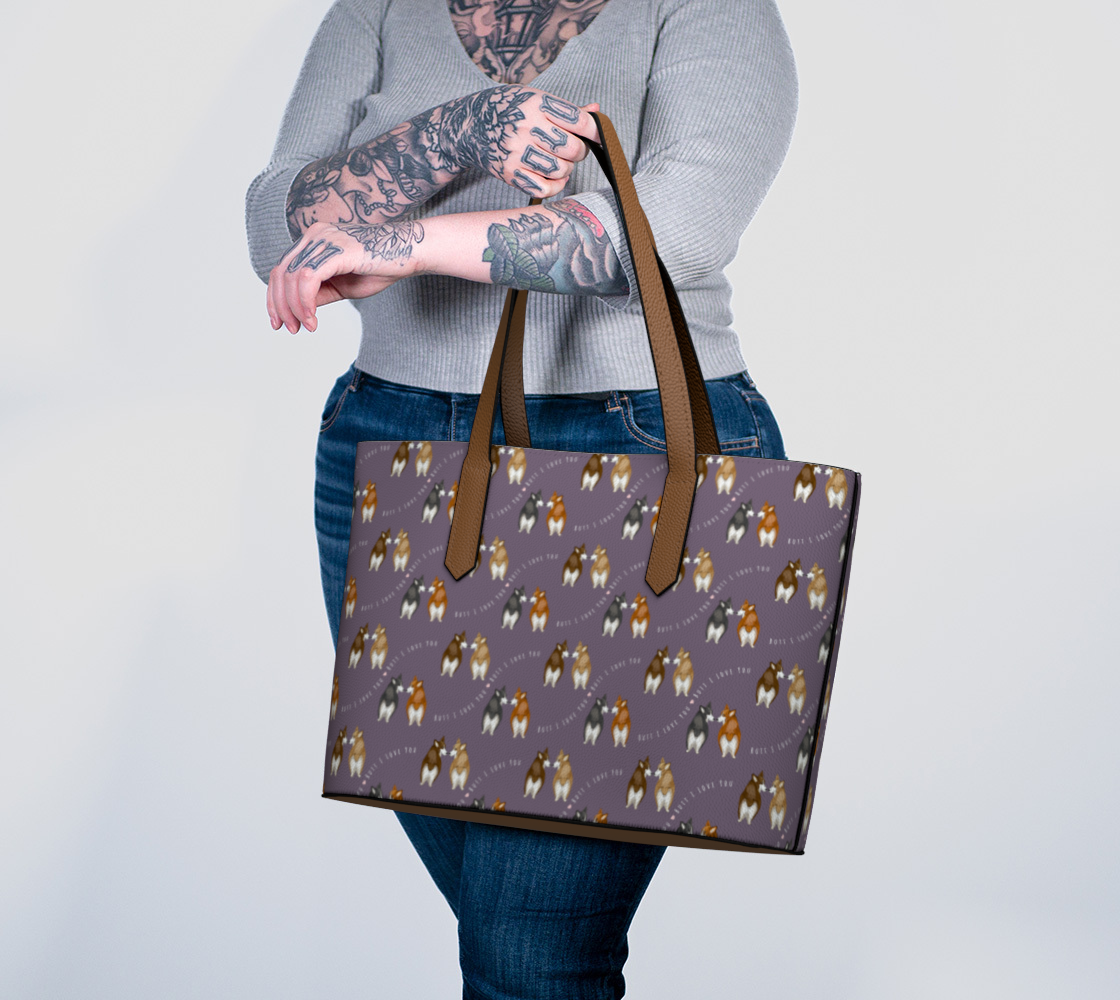 Butt I Love You - Calm Lavender - Vegan Leather Tote Bag
