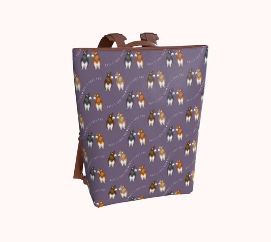 Butt I Love You - Calm Lavender - Vegan Leather Backpack