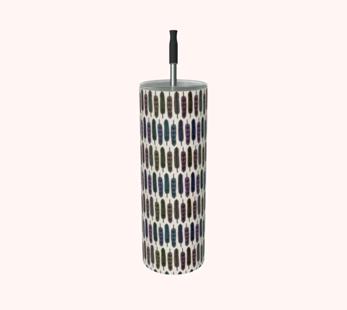 Sky Gazing Feathers - Stainless Steel Tumbler
