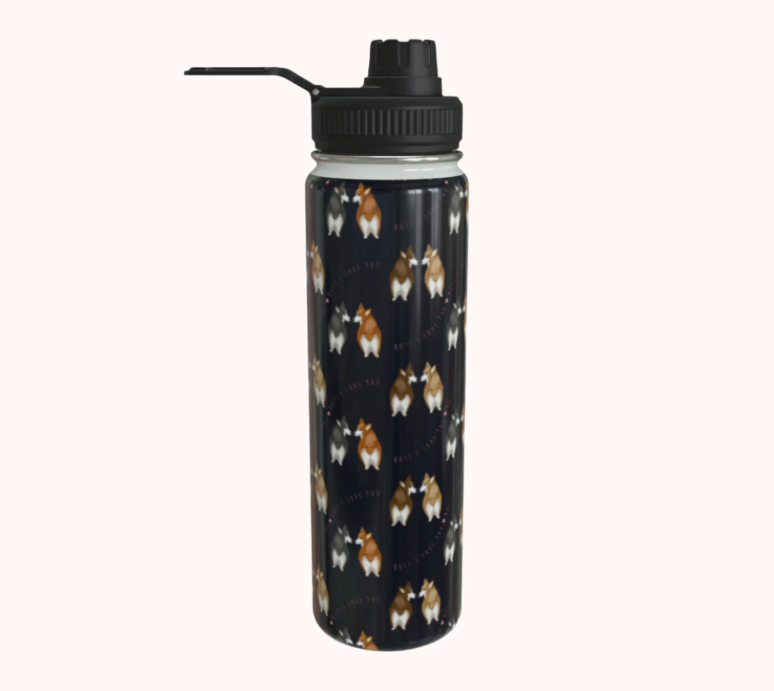 Butt I Love You - Classy Navy - Stainless Steel Water Bottle