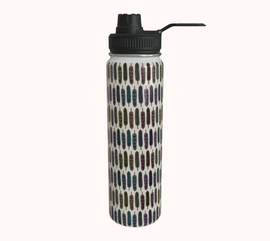 Sky Gazing Feathers - Stainless Steel Water Bottle