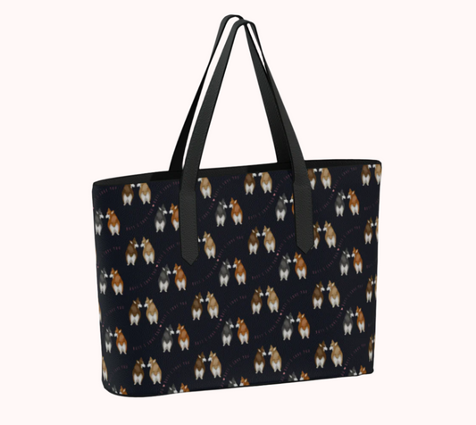 Butt I Love You - Classy Navy - Vegan Leather Tote Bag