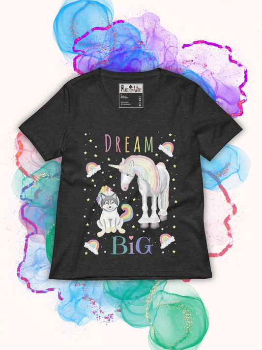 Dream Big - Women’s - Relaxed Super Soft V-neck T-shirt