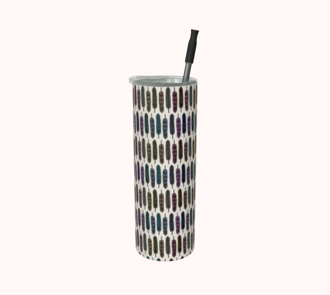 Sky Gazing Feathers - Stainless Steel Tumbler