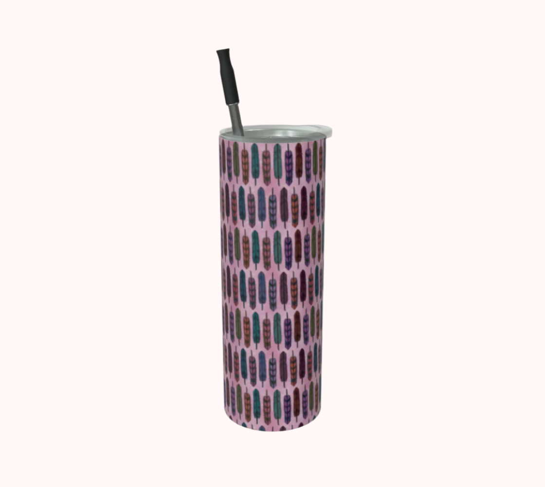 Cotton Candy Feathers - Stainless Steel Tumbler
