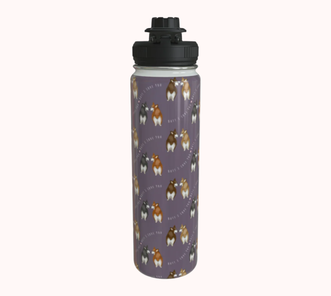 Butt I Love You - Calm Lavender - Stainless Steel Water Bottle