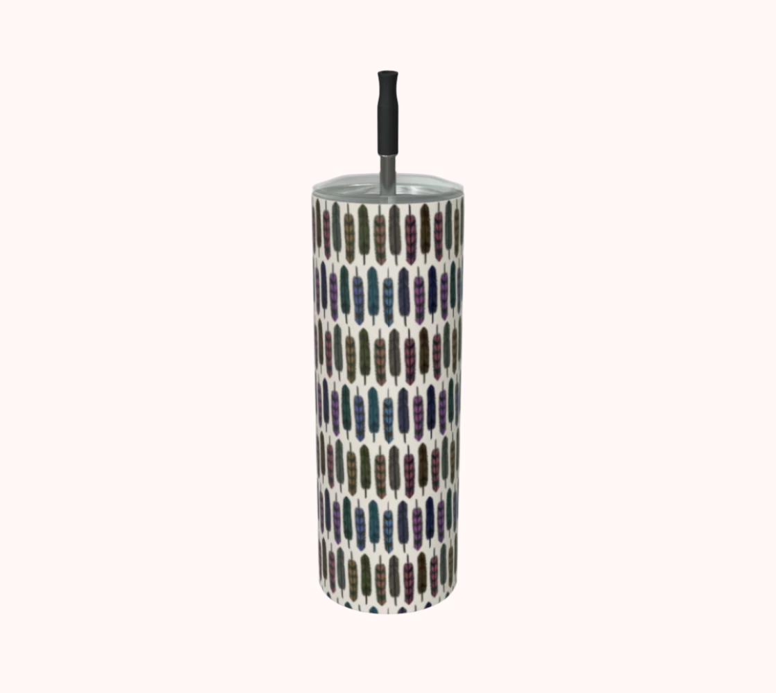 Sky Gazing Feathers - Stainless Steel Tumbler