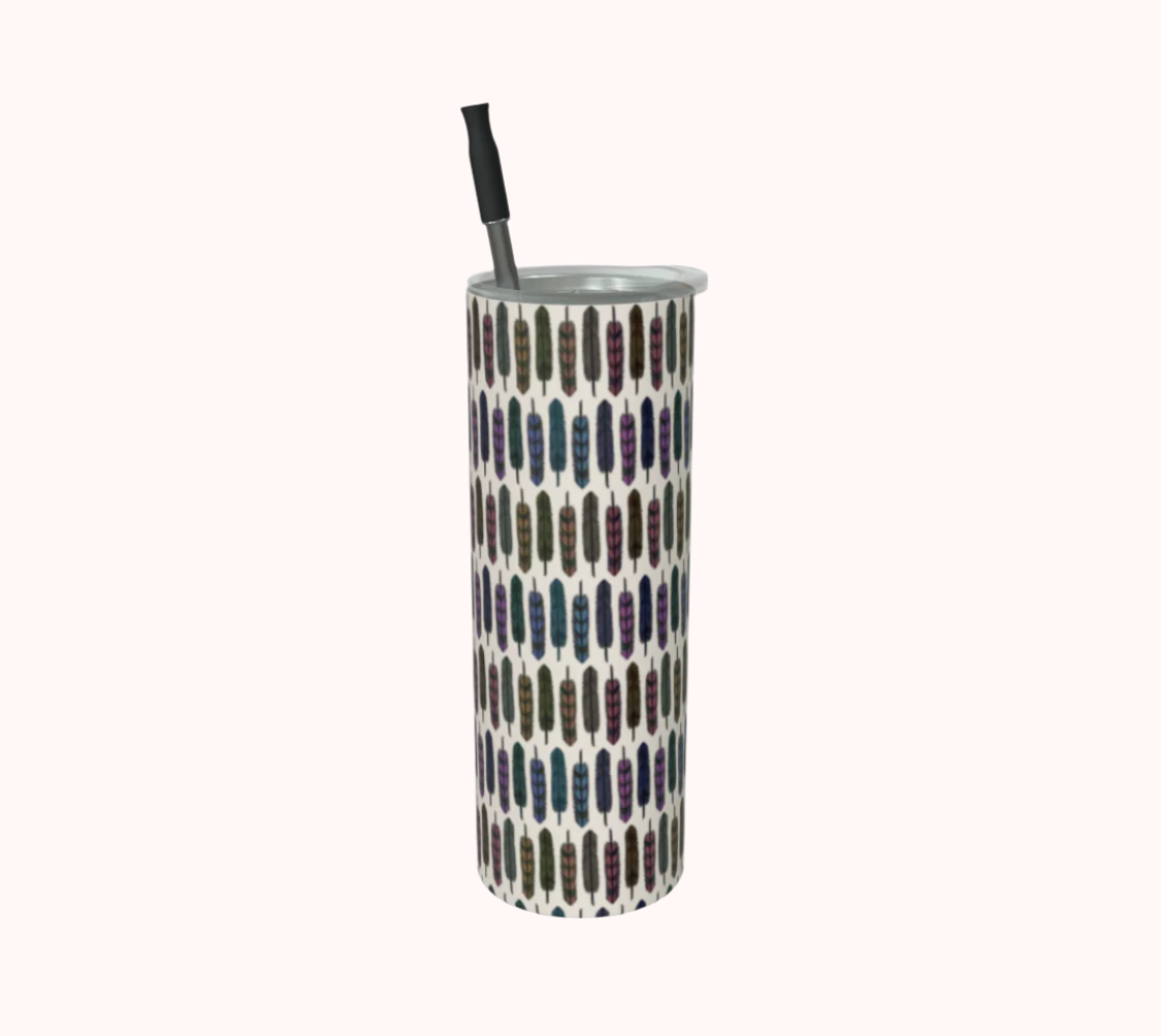 Sky Gazing Feathers - Stainless Steel Tumbler