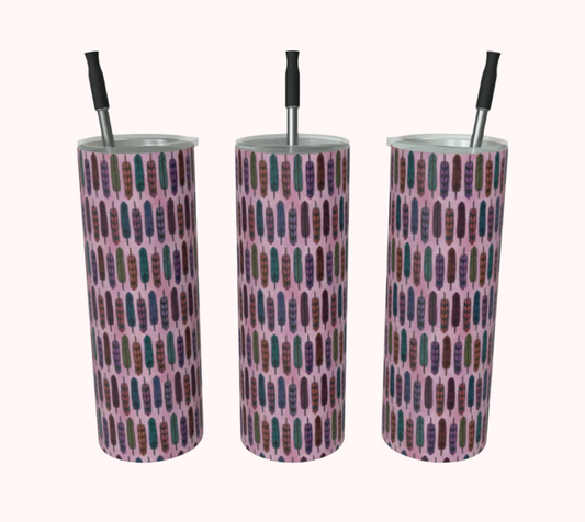 Cotton Candy Feathers - Stainless Steel Tumbler