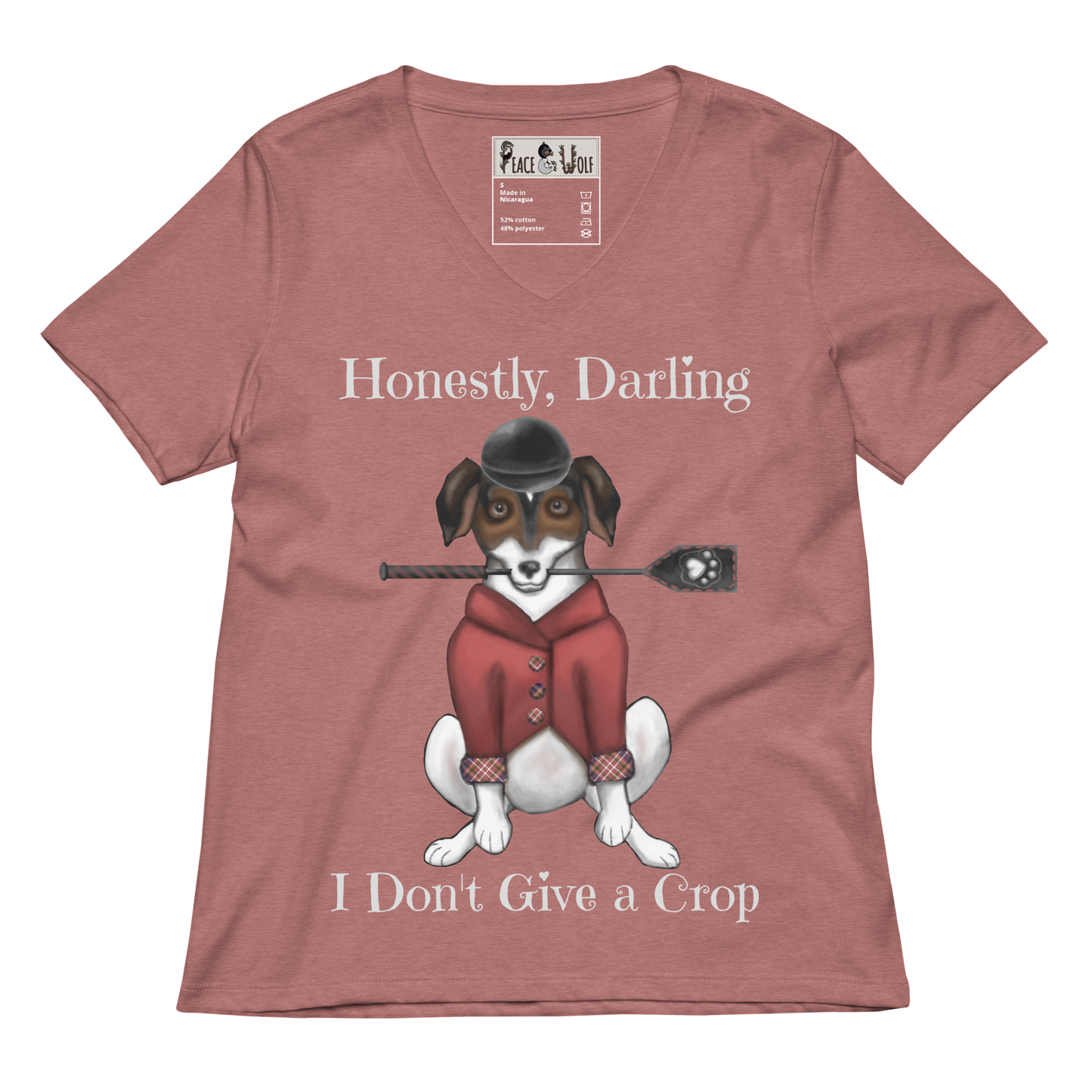 I Don't Give a Crop - Women’s - Relaxed Super Soft V-neck T-shirt