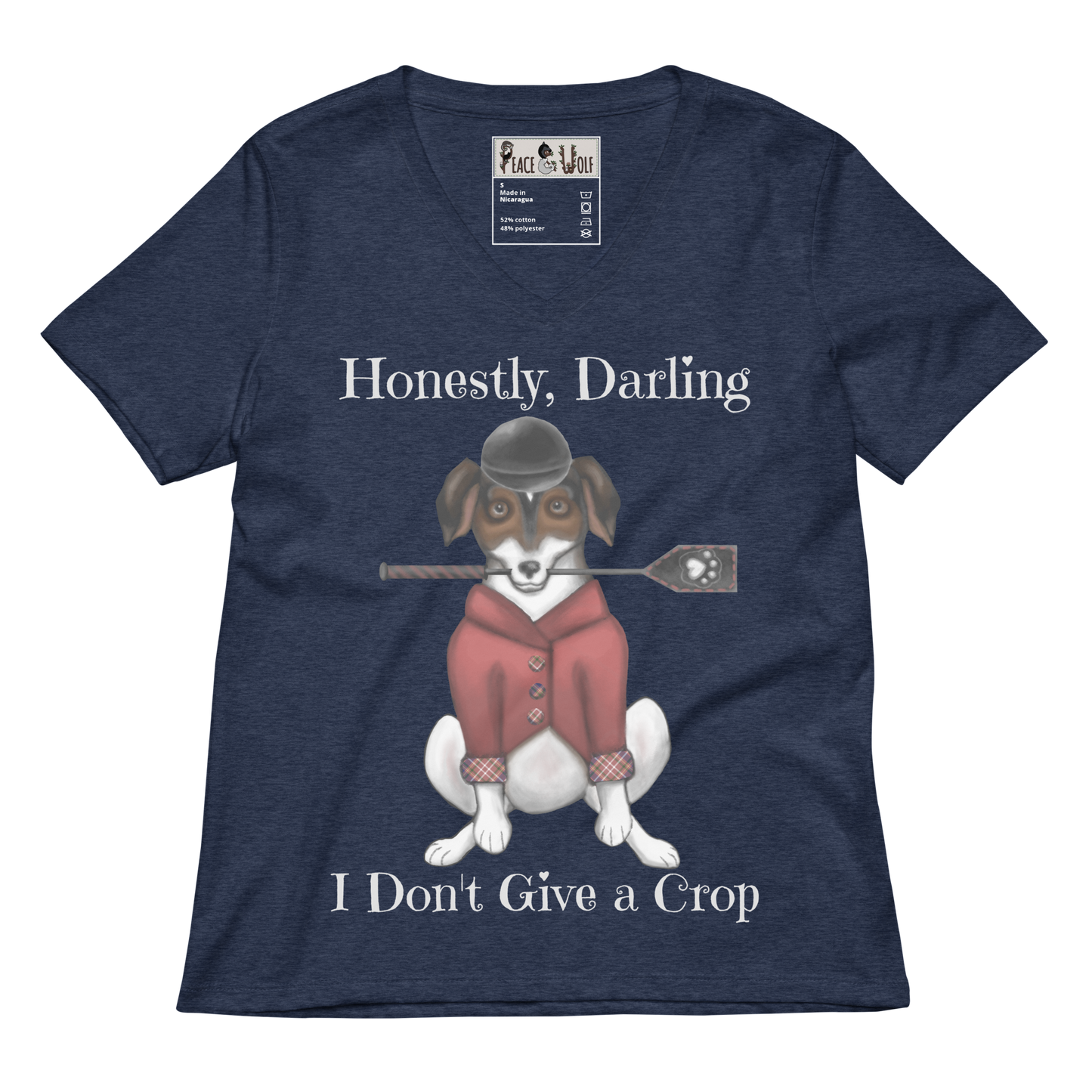 I Don't Give a Crop - Women’s - Relaxed Super Soft V-neck T-shirt