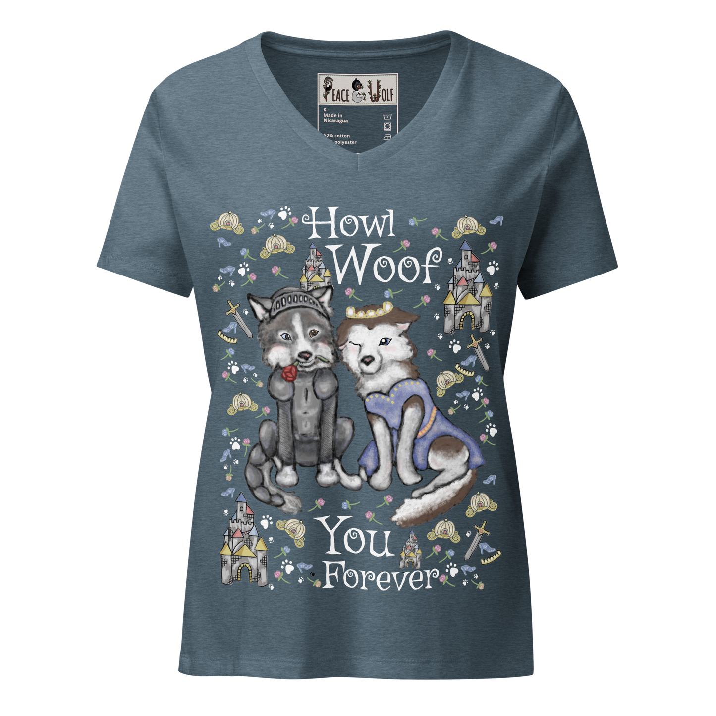 Howl Woof You - Women’s - Relaxed Super Soft V-neck T-shirt