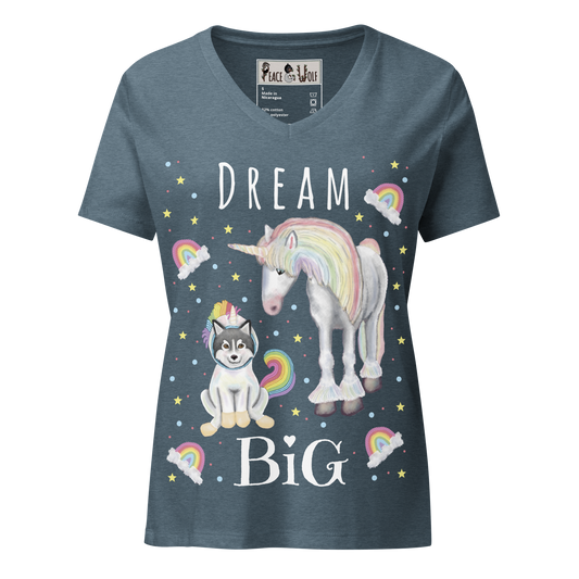 Dream Big - Women’s - Relaxed Super Soft V-neck T-shirt