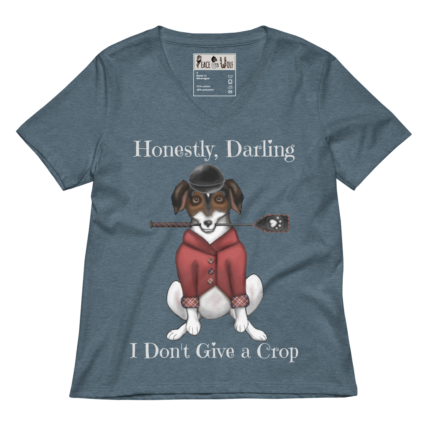 I Don't Give a Crop - Women’s - Relaxed Super Soft V-neck T-shirt