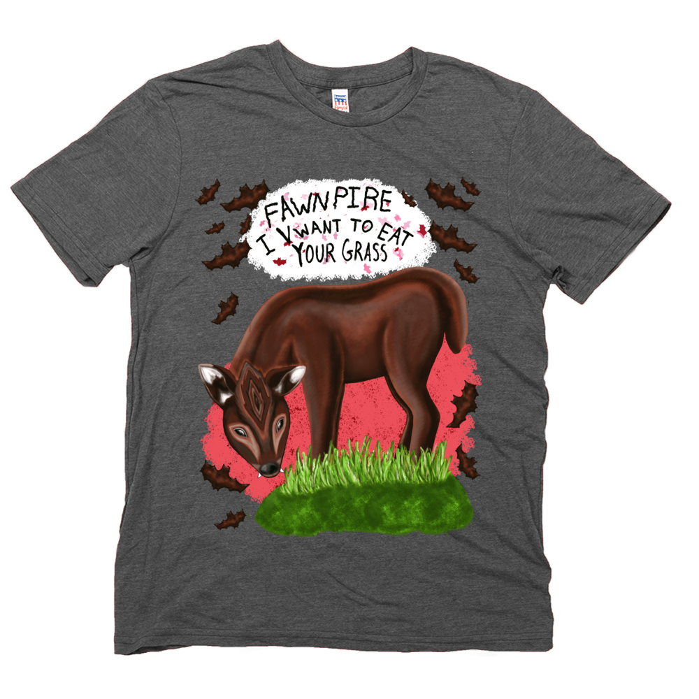 Fawnpire "I Vwant your Grass" - Unisex - USA Made Soft Organic T-shirt