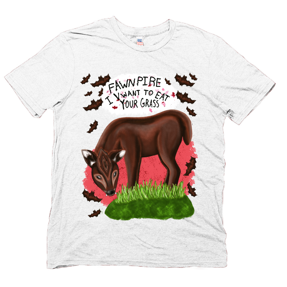 Fawnpire "I Vwant your Grass" - Unisex - USA Made Soft Organic T-shirt