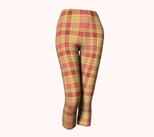 Honeybee Plaid - Ecofriendly Ecopoly Capris