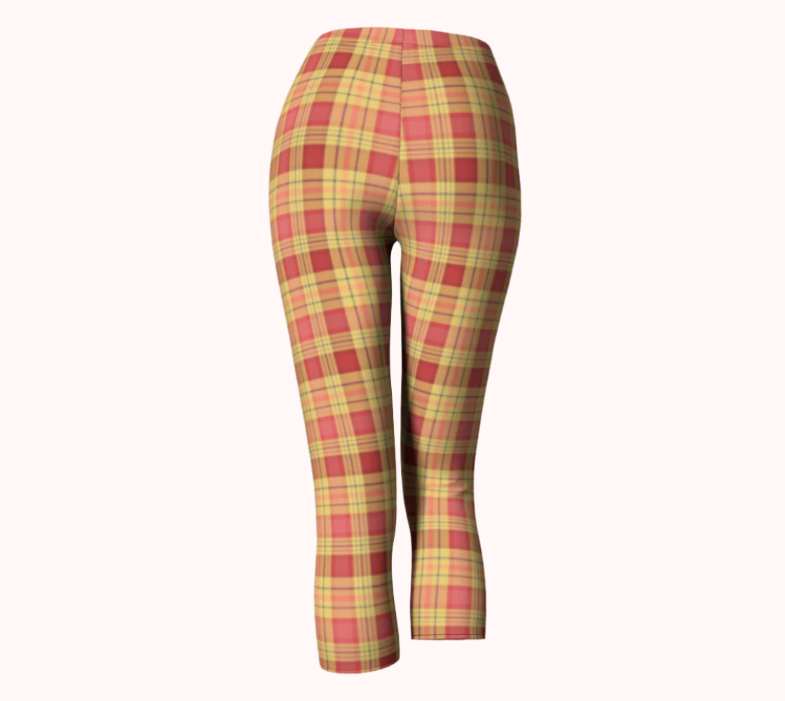 Honeybee Plaid - Ecofriendly Ecopoly Capris