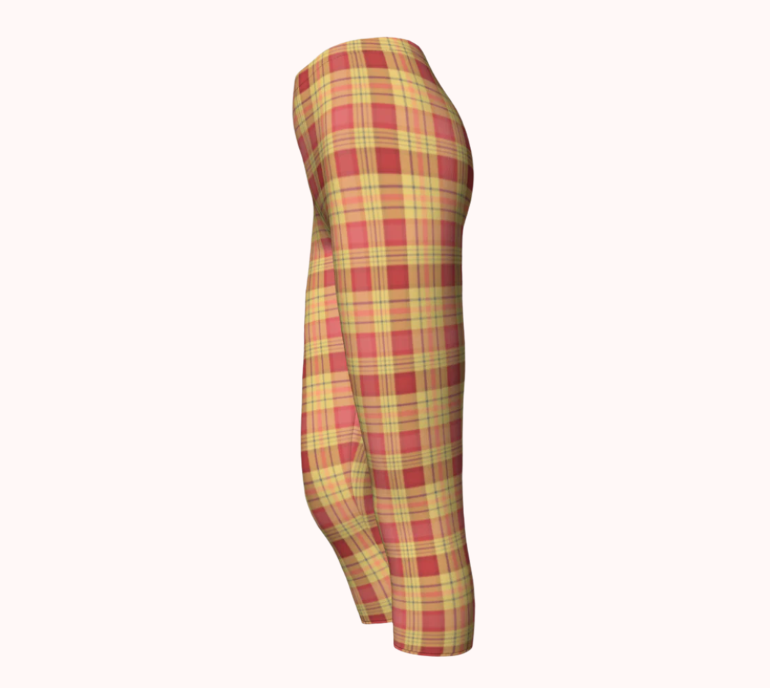 Honeybee Plaid - Ecofriendly Ecopoly Capris