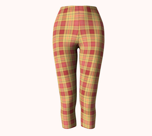Honeybee Plaid - Ecofriendly Ecopoly Capris