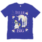 Dream Big - Unisex - USA Made Soft Organic T-shirt Rainbow Script