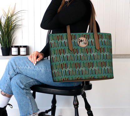 Heavenly Flight Feathers - Vegan Leather Tote