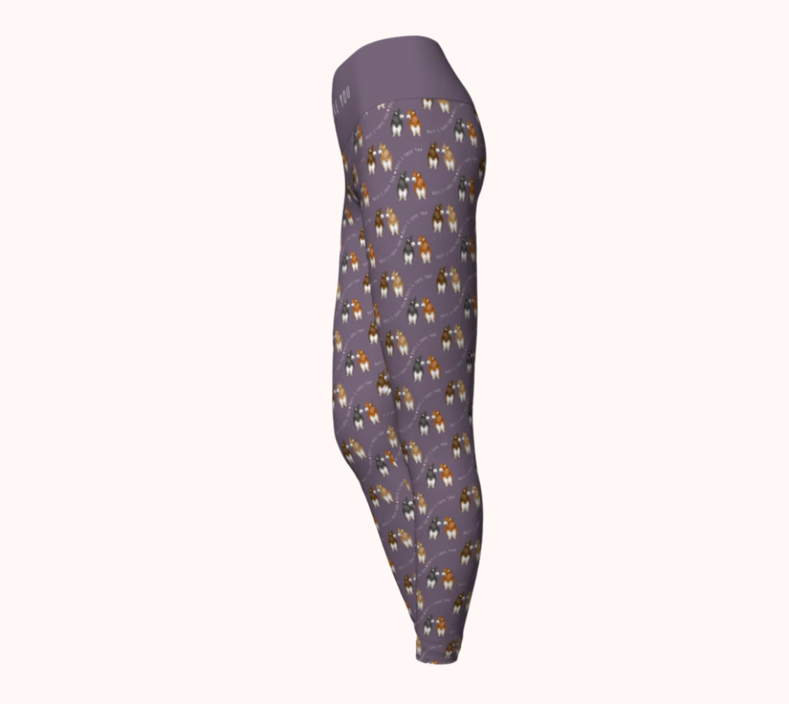 Butt I Love You - Calm Lavender - Ecofriendly Ecopoly Yoga Leggings