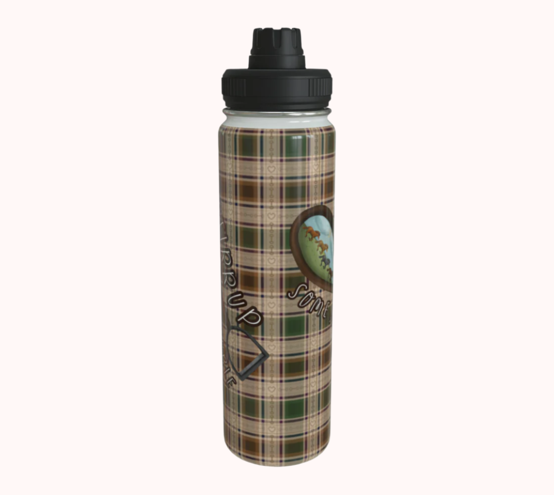 Stirrup Some Trouble Fields of Freedom Plaid - Stainless Steel Water Bottle