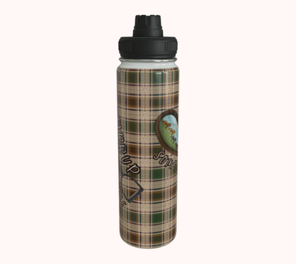 Stirrup Some Trouble Fields of Freedom Plaid - Stainless Steel Water Bottle