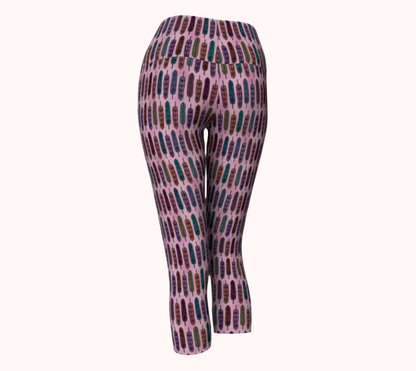 Cotton Candy Feathers - Ecofriendly Ecopoly Yoga Capris