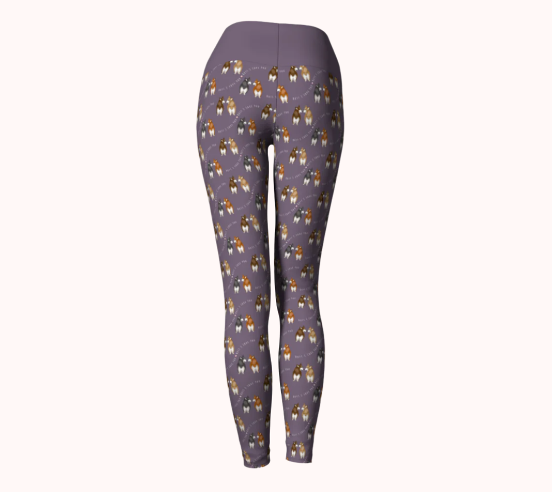Butt I Love You - Calm Lavender - Ecofriendly Ecopoly Yoga Leggings