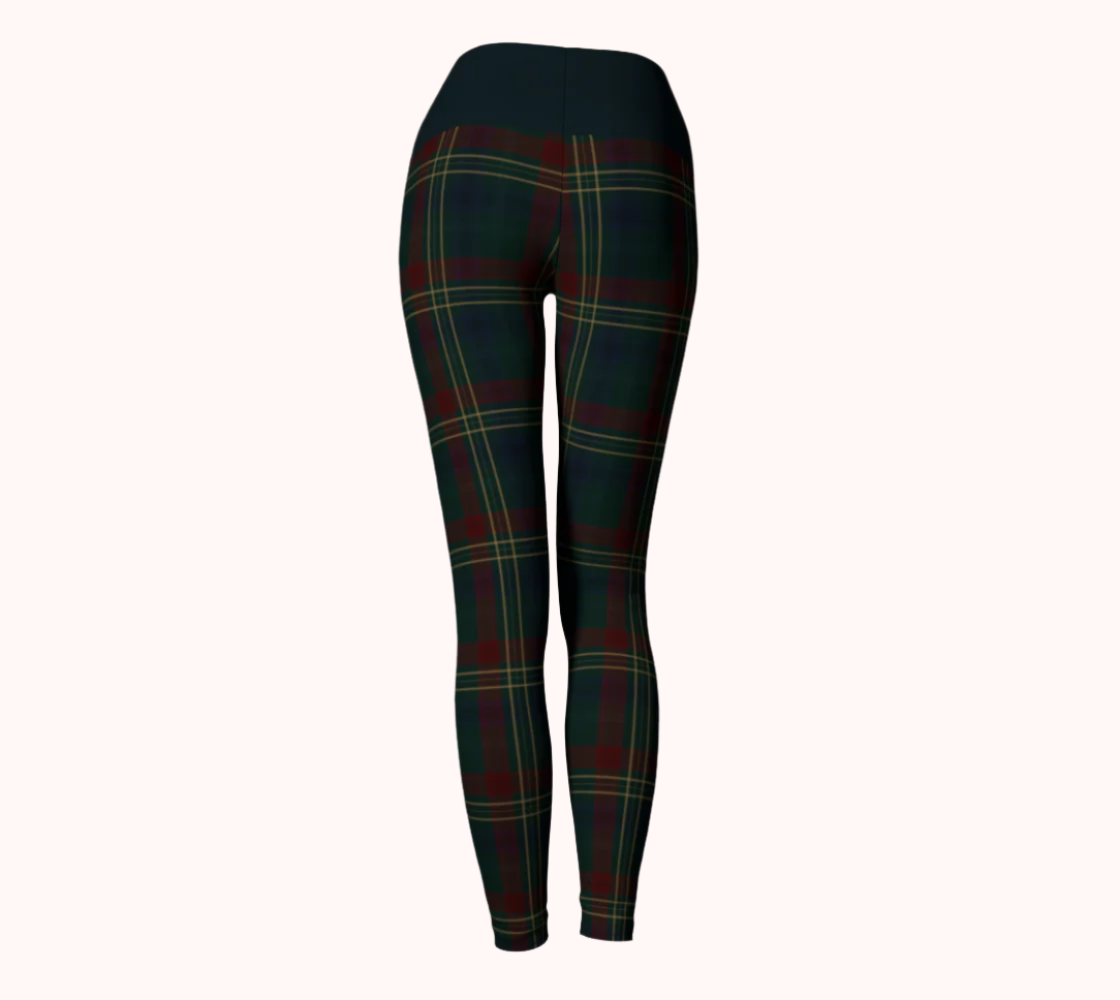 I Don't Give a Crop - Classy Equine Plaid - Ecofriendly Ecopoly Yoga Leggings