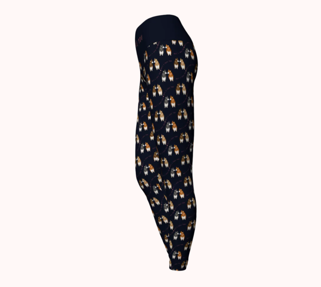 Butt I Love You - Classic Navy - Ecofriendly Ecopoly Yoga Leggings