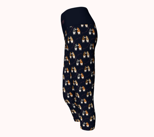 Butt I Love You - Classic Navy - Ecofriendly Ecopoly Yoga Capris