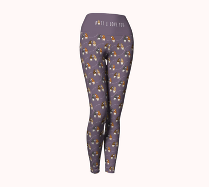 Butt I Love You - Calm Lavender - Ecofriendly Ecopoly Yoga Leggings