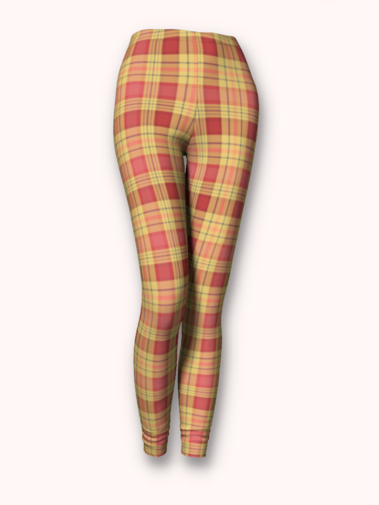 Honeybee Plaid - Ecofriendly Ecopoly Leggings