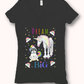 Dream Big - Women's - USA Made Hemp V-neck Tee Rainbow Script