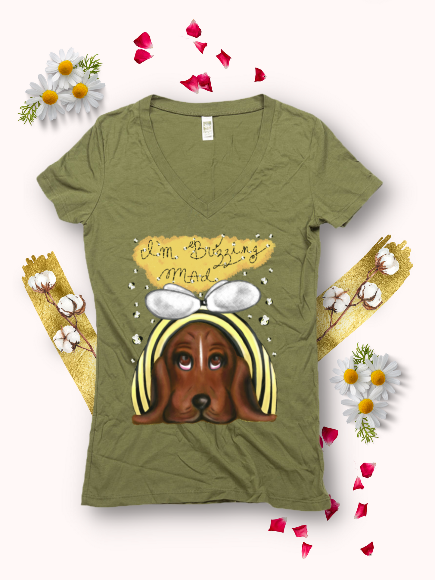 I'm Buzzing Mad - Women's - Hemp V-neck Tee