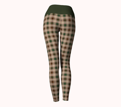 Stirrup Some Trouble & Fields of Freedom Plaid - Ecofriendly Ecopoly Yoga Leggings