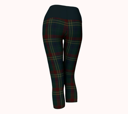 I Don't Give a Crop - Classy Equine Plaid - Ecofriendly Ecopoly Yoga Capris