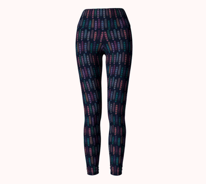 Romantic Moonlight Feathers - Ecofriendly Ecopoly Yoga Leggings