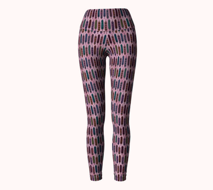 Cotton Candy Feathers - Ecofriendly Ecopoly Yoga Leggings