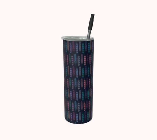 Romantic Moonlit Feathers - Stainless Steel Tumbler
